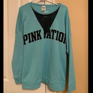VS PINK Campus mesh Crew- NWT